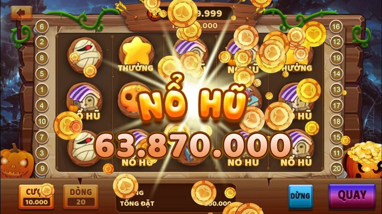 Biểu tượng jackpot lũy tiến với tiền nổ tung